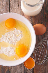 flour and egg