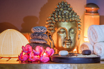 étagère zen de décoration institut de massage 