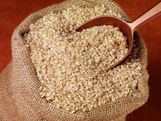 SACK OF BROWN RICE