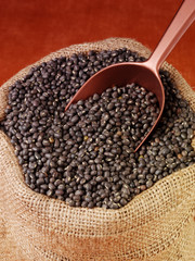 SACK OF BLACK MUNG BEANS