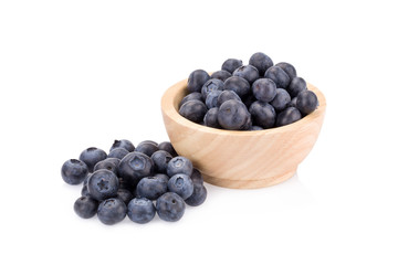 fresh blueberries isolated on white background