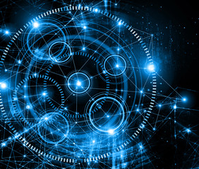 Obraz premium Best Internet Concept of global business.Technological background. Rays symbols Wi-Fi, of the Internet, television, mobile and satellite communications