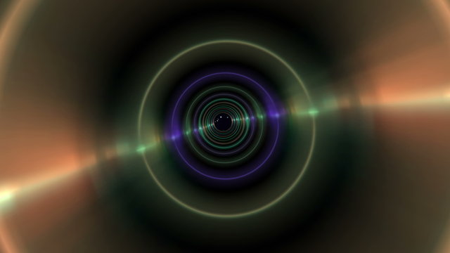 Wormhole Rainbow Transition to Space. Computer generated abstract motion background. Perfect to use with music, backgrounds, transition and titles.