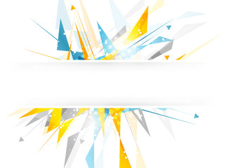 Abstract vector background with irregular polygonal pattern and arrows.