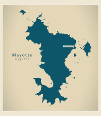 Modern Map - Mayotte KM