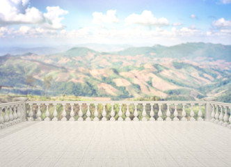 Balcony And Terrace Of Blur Nature Background