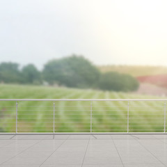 Balcony And Terrace Of Blur Nature Background