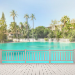 Balcony And Terrace Of Blur Nature Background