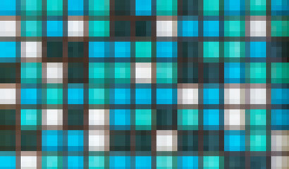 Fototapeta premium mosaic of wooden square pattern, blue, black, white