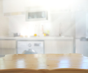 Table Top And Blur Interior of Background