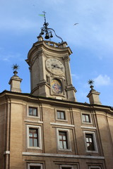Fototapeta na wymiar Rom: Das Oratorium des Heiligen Filippo Neri (Oratorio dei Filippi) mit dem Uhrturm