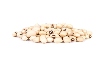 White beans on white background.