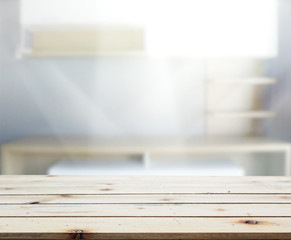 Table Top And Blur Interior of Background