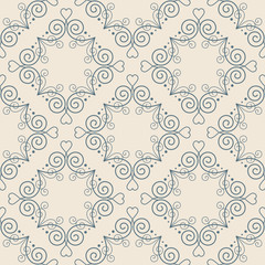 Curly seamless pattern