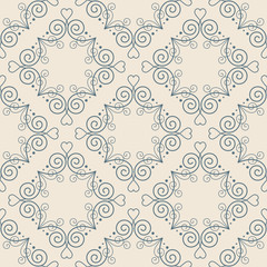 Curly seamless pattern