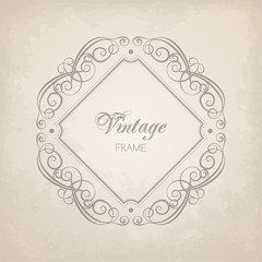 Vintage calligraphy frame