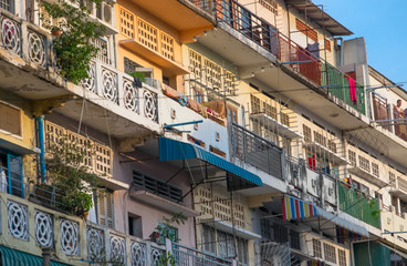 Fototapeta na wymiar The appearance of apartments in Phnom Penh