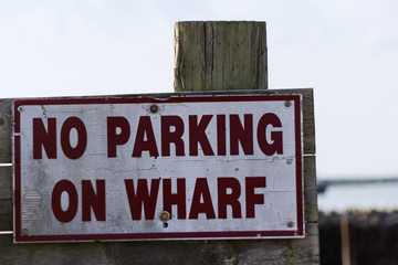 No parking sign in Nova Scotia in Canada
