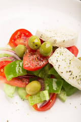 Greek salad with fresh vegetables