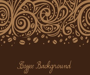 coffee background, vector illustration