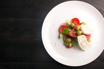 Greek salad with fresh vegetables