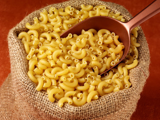 SACK OF ELBOW MACARONI PASTA