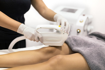 Young woman receiving a beauty treatment