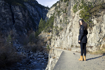 woman travelling around north Italy