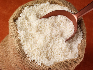 SACK OF WHITE LONG GRAIN RICE