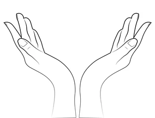 Fotobehang Sketch of the hands © rb_octo