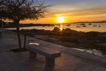 The sunsets bench