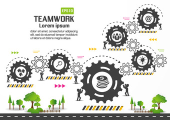 Teamwork graphic vector design