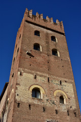 San Zeno Abbey tower in Verona, near the romanesque basilica