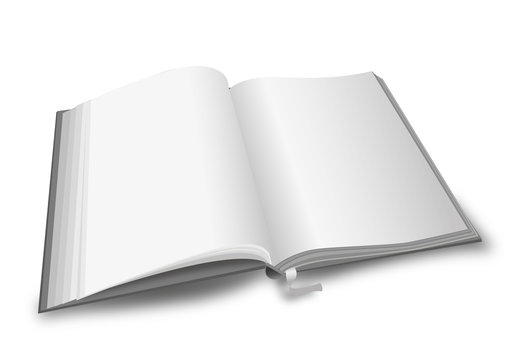 Leeres aufgeschlagenes Buch