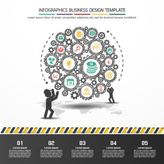 Infographics business design template