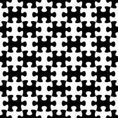 Jigsaw puzzle seamless pattern