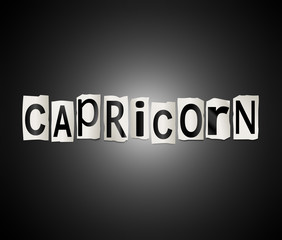 Capricorn word concept.