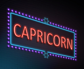 Capricorn sign concept.