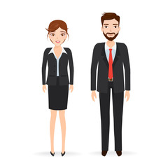Businessman and business woman character. people character.