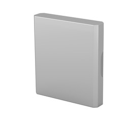 empty pack of cigarettes with beveled corners on a white background