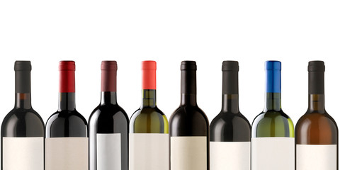 Group of many bottles