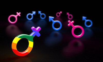Male and female symbols combination