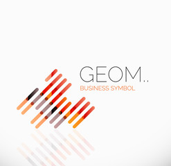 Logo, linear abstract geometric icon
