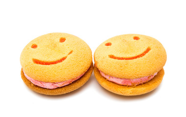 Smiley cookies isolated