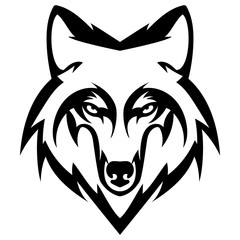 Naklejka premium Wolf Head Logo Mascot Emblem