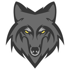 Naklejka premium Wolf Head Logo Mascot Emblem