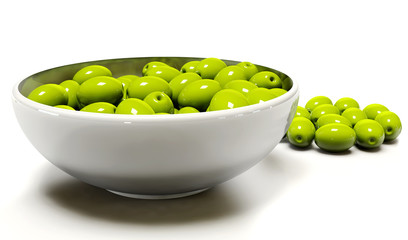 3d Olive on a white background