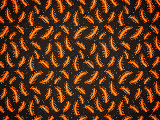 Beautiful seaweed background - under the sea seamless pattern 