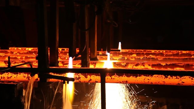 cutting torch in metallurgical plant
