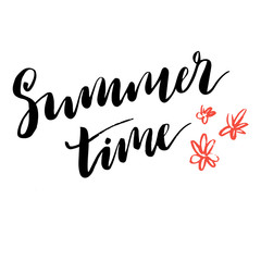 Fototapeta premium Summer time simple poster.